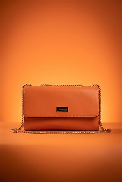 Çıt Çıtlı Zincir Askılı Çanta Orange 23AC026