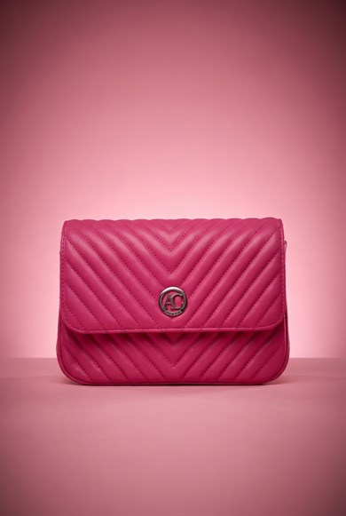 Çıtçıtlı El ve Omuz Çantası-Pembe 23AC042