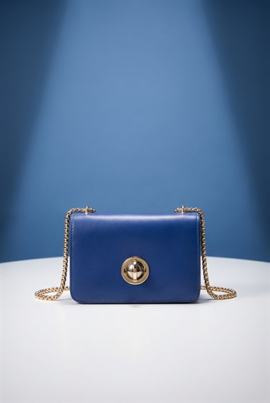 Çıtçıtlı Zincir Askılı Çanta-Saks 23AC025-1