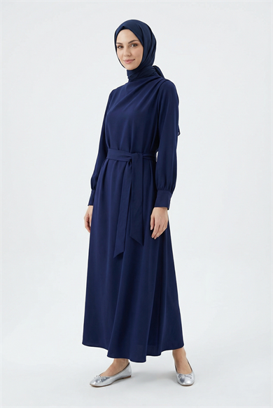 Drape Detaylı Belden Kuşaklı Elbise Parlement 26YT904