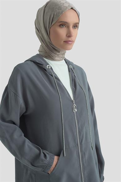 Kapüşonlu Cepli Pantolonlu İkili Takım Petrol 26YT620