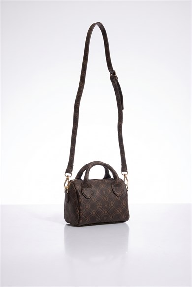 Mini Boy Speedy Çanta Kahve Baskılı ARM136