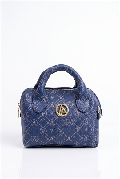 Mini Boy Speedy Çanta Lacivert Baskılı ARM136