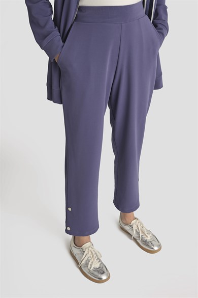 Şerit Detaylı Fermuarlı Pantolonlu İkili Takım İndigo 26YT6102