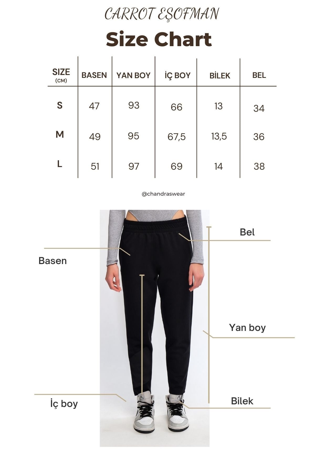 Ekru Kadın Havuç Paça Eşofman Altı Carrot Fit Pantolon - Bunny