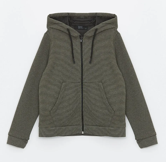 Erkek Çocuk Fermaurlı Sweatshirt Haki - Pavlo