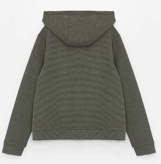 Erkek Çocuk Fermaurlı Sweatshirt Haki - Pavlo