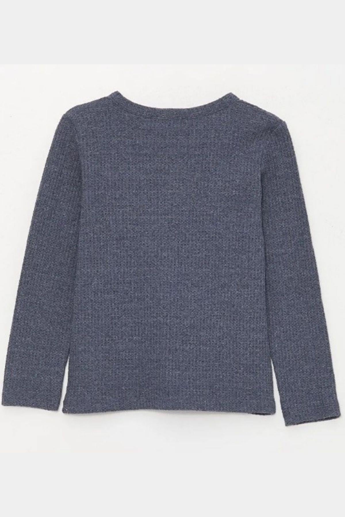 Erkek Çocuk Sweatshirt Antrasit - Waffle