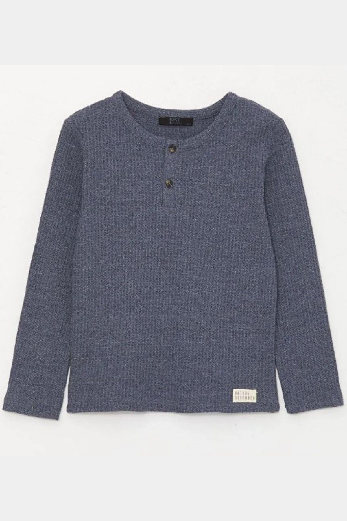 Erkek Çocuk Sweatshirt Antrasit - Waffle