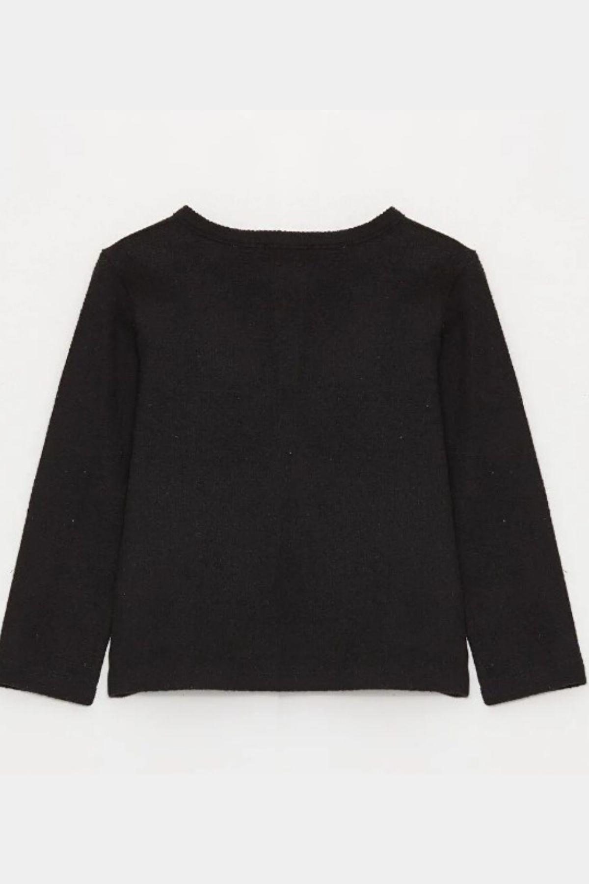 Erkek Çocuk Sweatshirt Siyah - Waffle