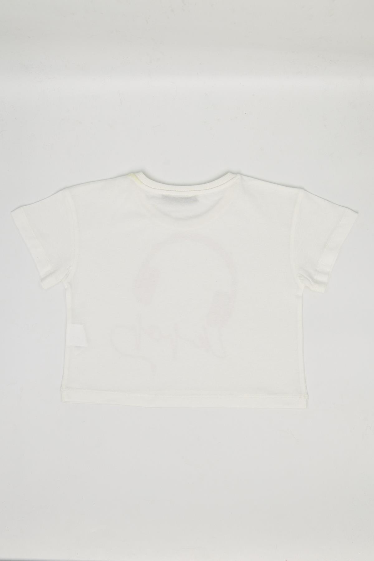 Kız Çocuk Crop Tshirt Beyaz - Aleyna