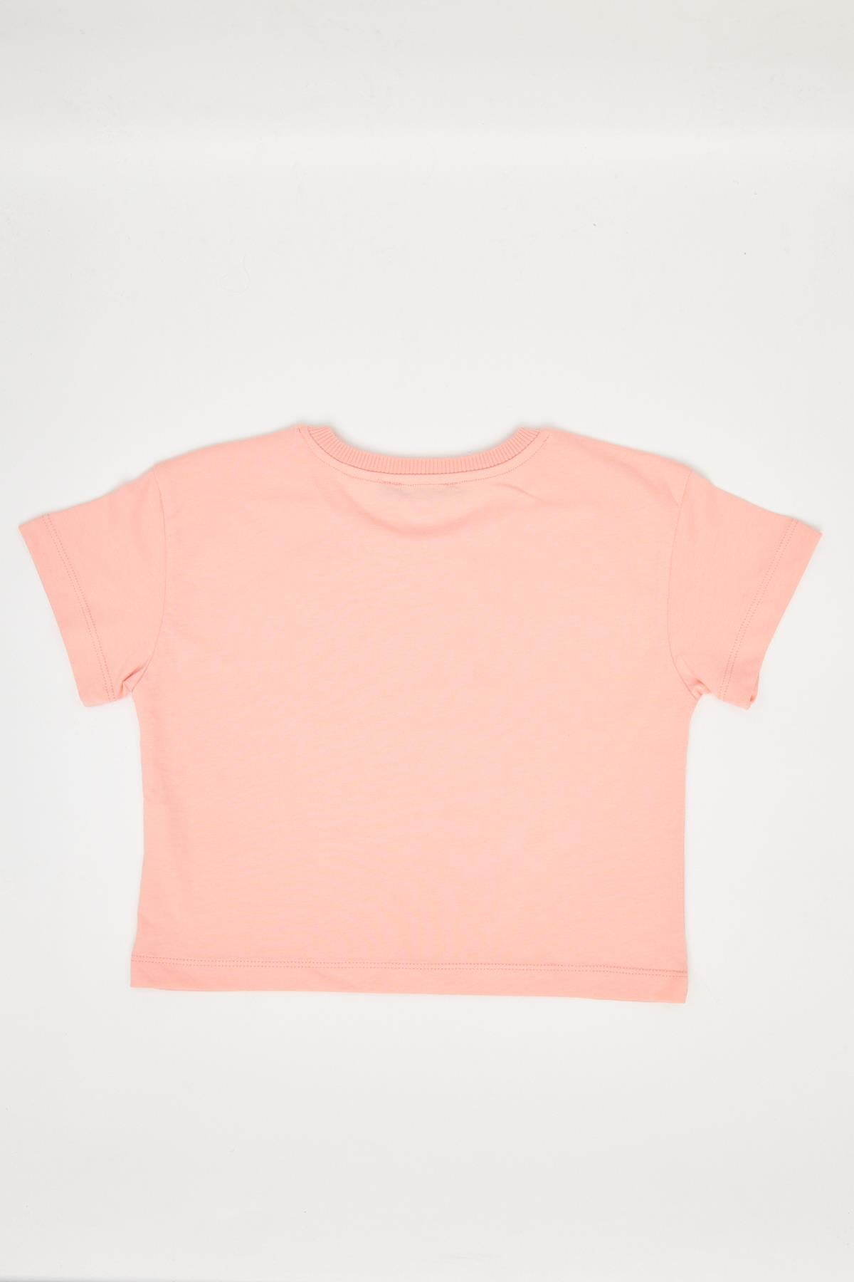 Kız Çocuk Crop Tshirt Turuncu - Aleyna