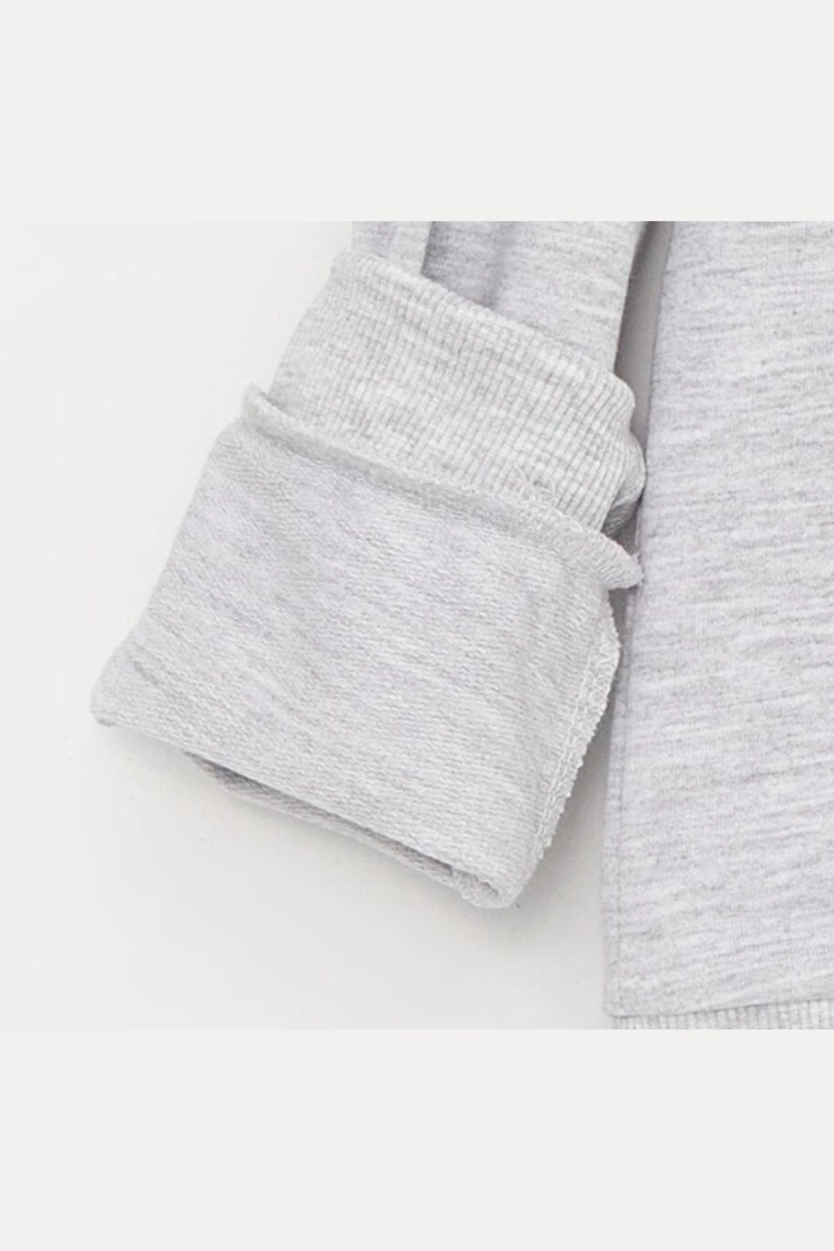 Kız Çocuk Sweatshirt Baskılı Gri- Serena