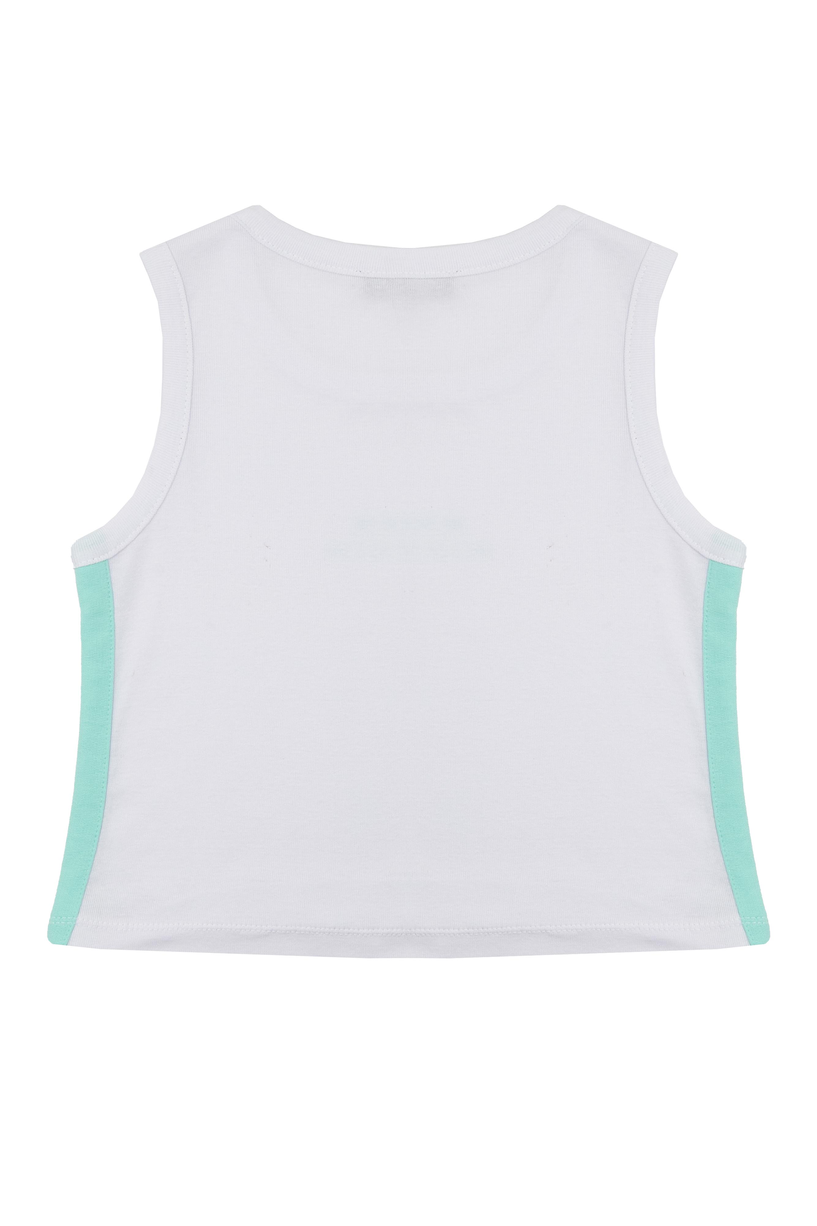 Kız Çocuk Turkuaz Şort Tshirt Takım - Kolej