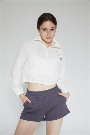 Antrasit Kadın Soft Touch Kısa Şort - Eva