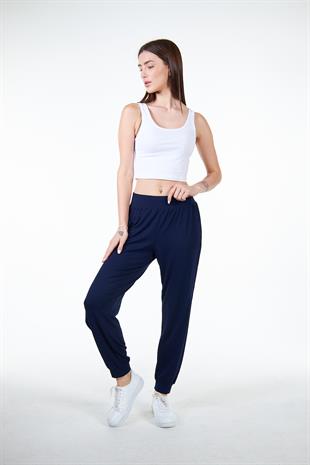 Beyaz Kadın Askılı Crop Atlet Tshirt- Feeled