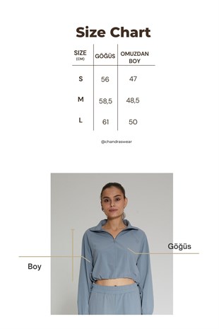 Beyaz Kadın Dik Yaka Crop Sweatshirt - Regla