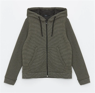 Erkek Çocuk Fermaurlı Sweatshirt Haki - Pavlo
