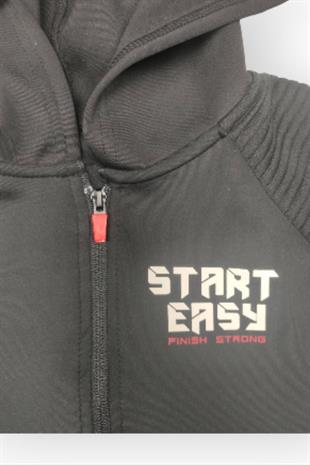 Erkek Çocuk Fermaurlı Sweatshirt Siyah - Geopan