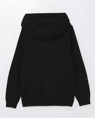 Erkek Çocuk Fermaurlı Sweatshirt Siyah - Alex