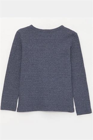 Erkek Çocuk Sweatshirt Antrasit - Waffle