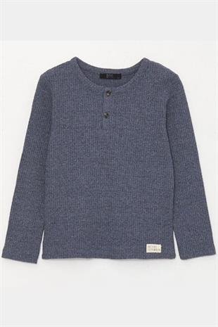 Erkek Çocuk Sweatshirt Antrasit - Waffle