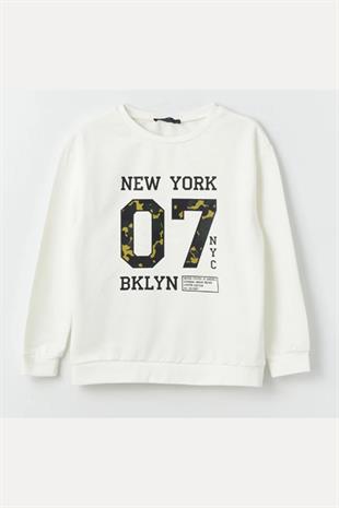Erkek Çocuk Sweatshirt Beyaz - Lucas