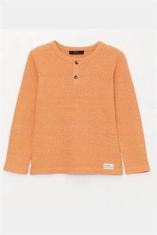 Erkek Çocuk Sweatshirt Turuncu - Waffle
