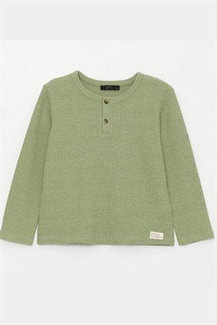 Erkek Çocuk Sweatshirt Yeşil - Waffle