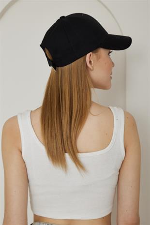 Kadın Kep Şapka Siyah - Agnes