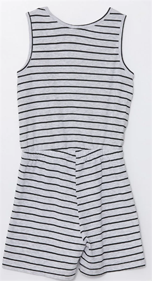 Kız Çocuk Çizgili Şortlu Tulum - Lorin