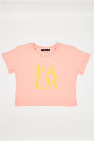 Kız Çocuk Crop Tshirt Turuncu - Aleyna