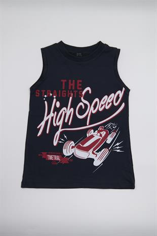 Erkek Çocuk Kolsuz Tshirt Lacivert - Tara