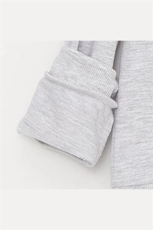 Kız Çocuk Sweatshirt Baskılı Gri- Serena