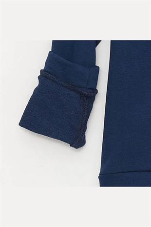 Kız Çocuk Sweatshirt Baskılı Lacivert- Miranda