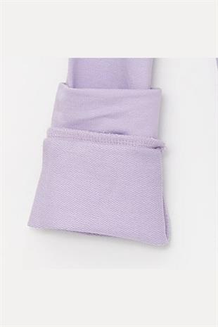 Kız Çocuk Sweatshirt Baskılı Mor- Serena