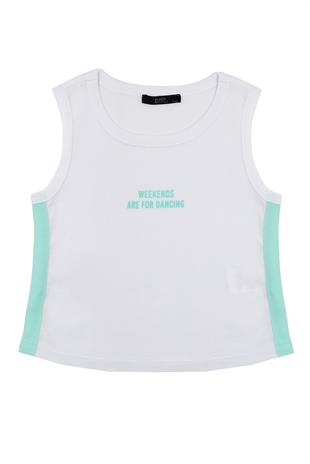 Kız Çocuk Turkuaz Şort Tshirt Takım - Kolej