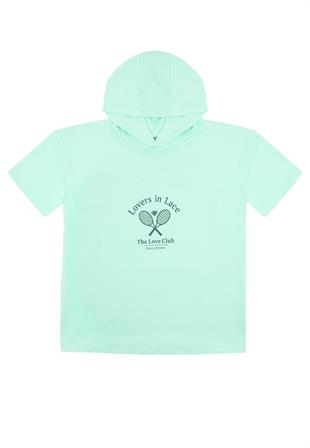 Kız Çocuk Turkuaz Şort Tshirt Takım - Lili