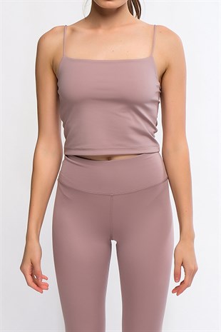 Rose Kadın İnce İp Askılı Crop - Lones