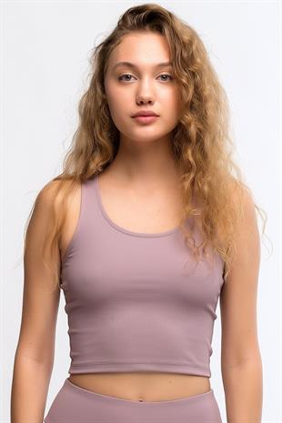 Rose Kadın Fitilli Askılı Crop Atlet - Luna