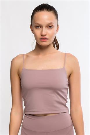 Rose Kadın İnce İp Askılı Crop - Lones