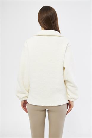 Sherpa Hırka Cepli Çıtçıt Detaylı - Ludovi