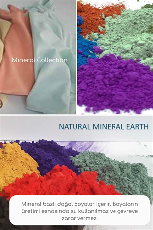 Turuncu Kadın Mineral Boyalı Organik Pamuklu Oversize Sweatshirt - Paula