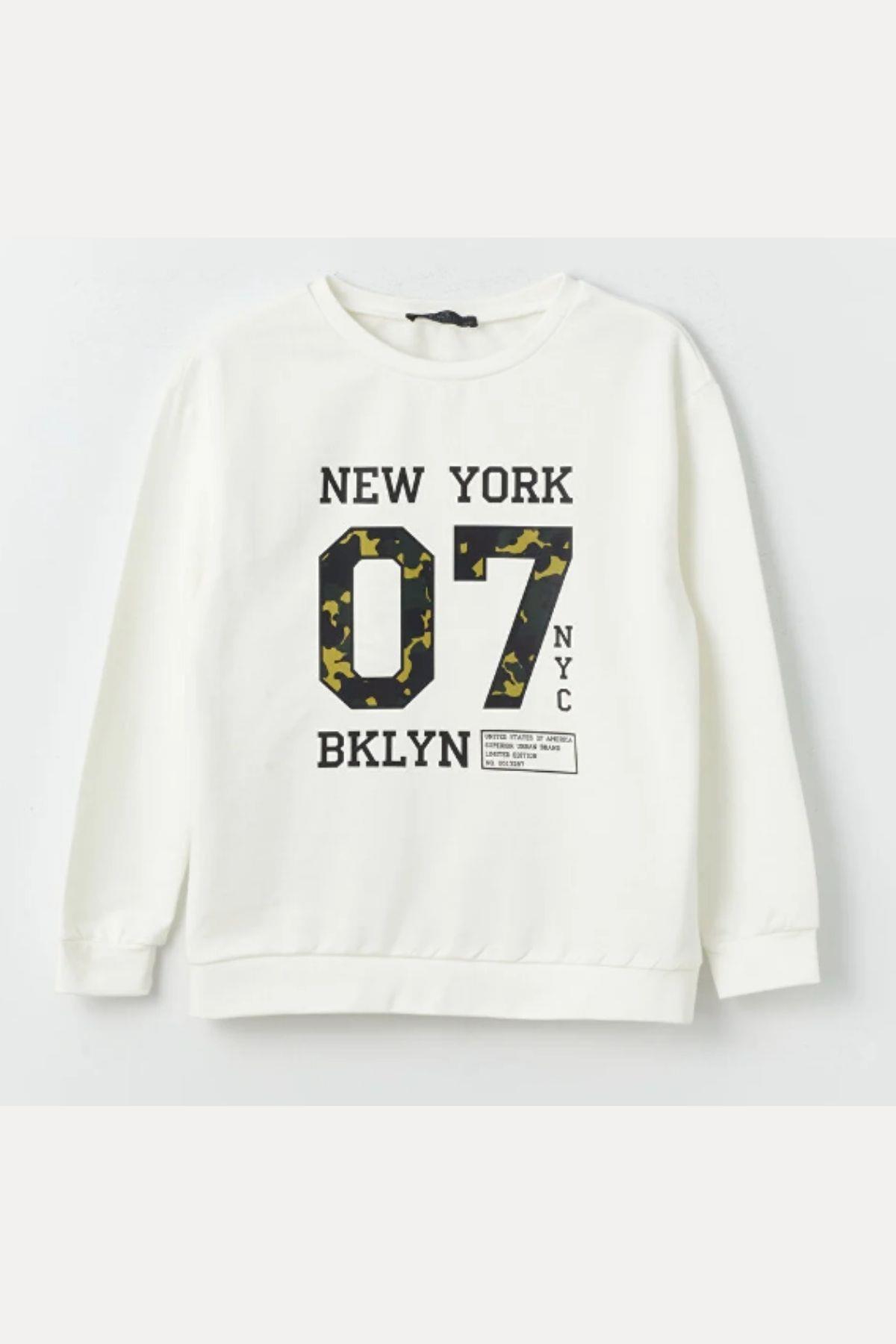 Erkek Çocuk Sweatshirt Beyaz - Lucas