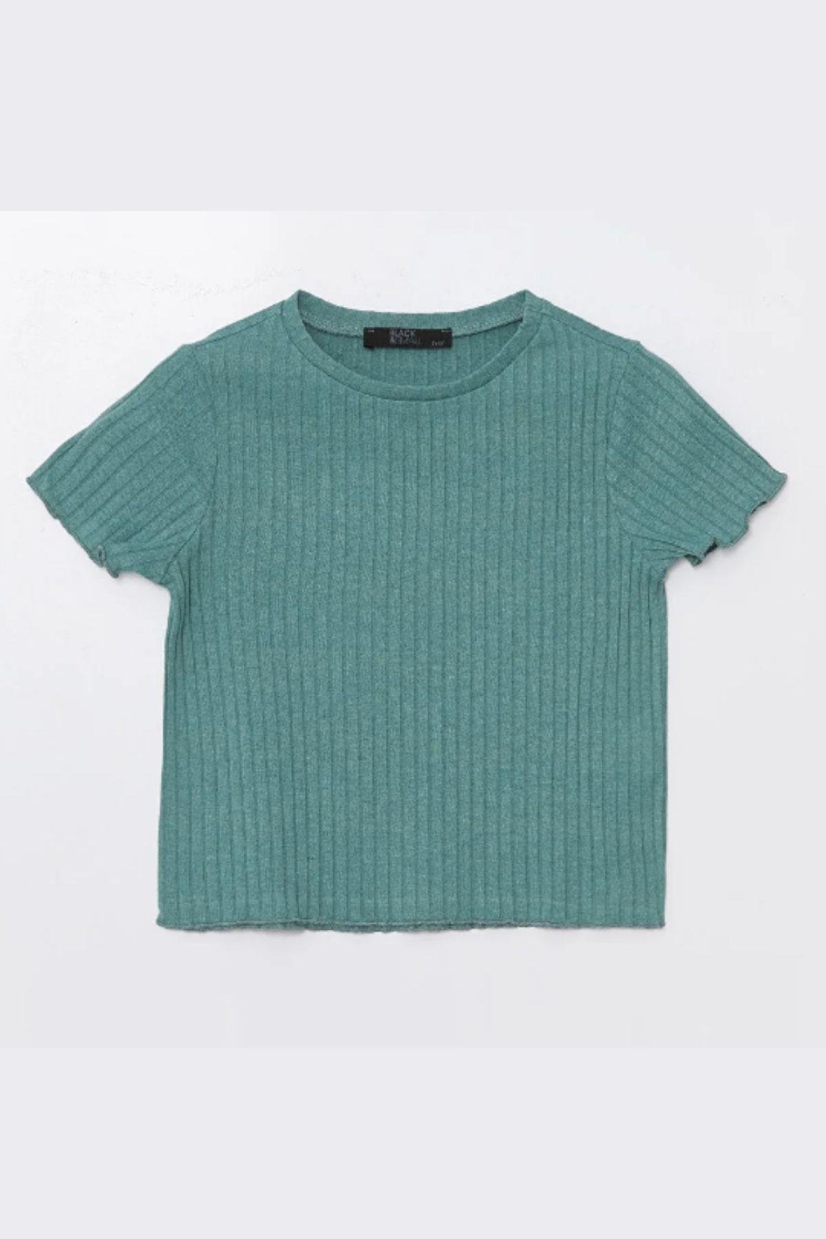 Kız Çocuk Kaşkorse Tshirt Yeşil - Font