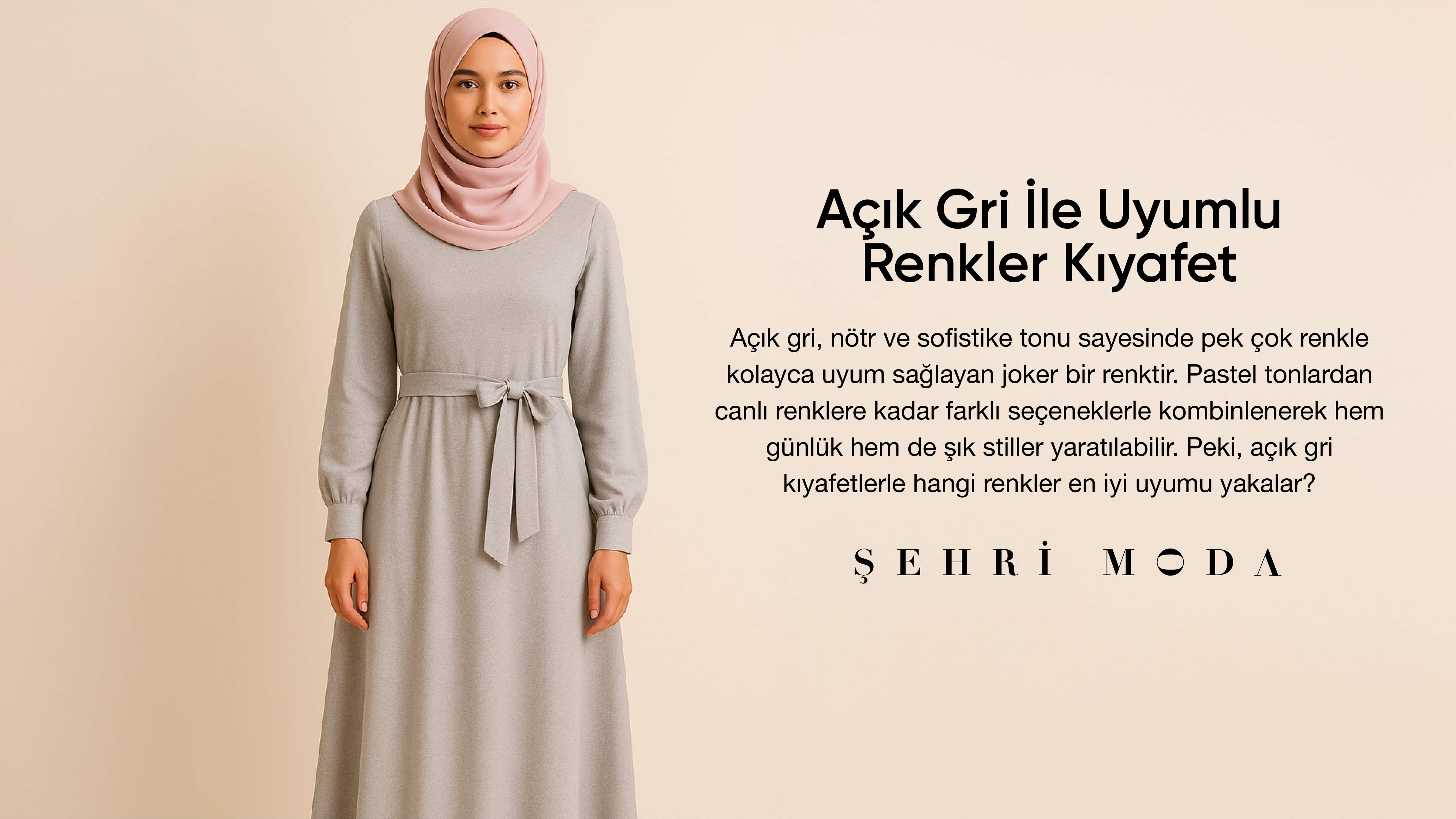 Açık gri ile uyumlu renkler kıyafet