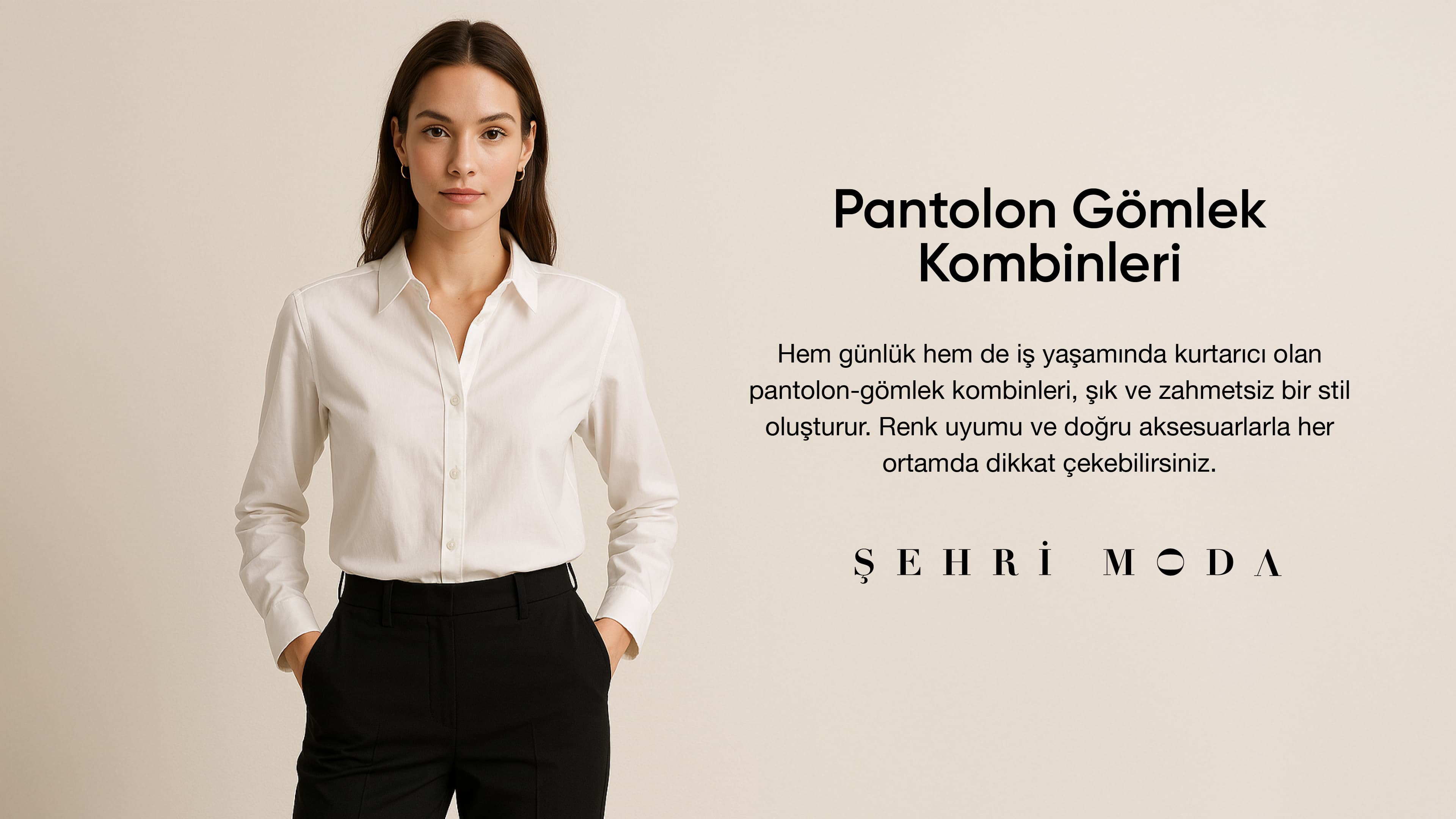 pantolon gömlek kombinleri kadın