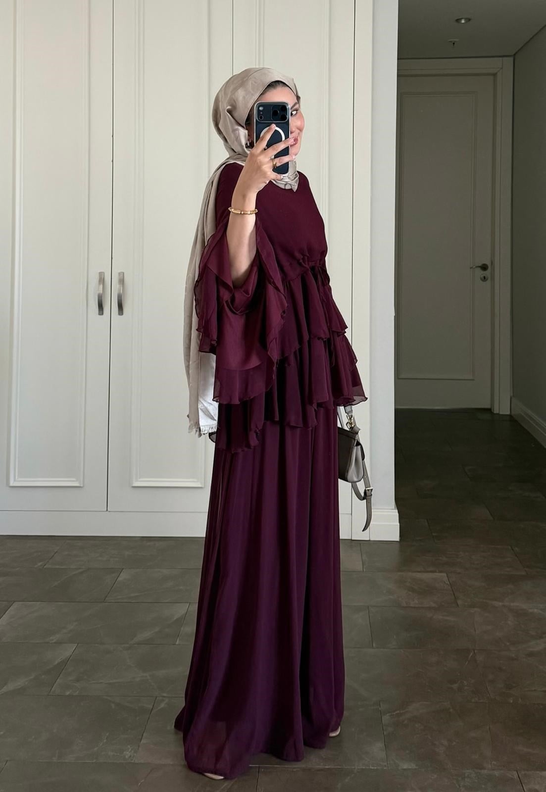 Lisa Pantolonlu Takım Bordo