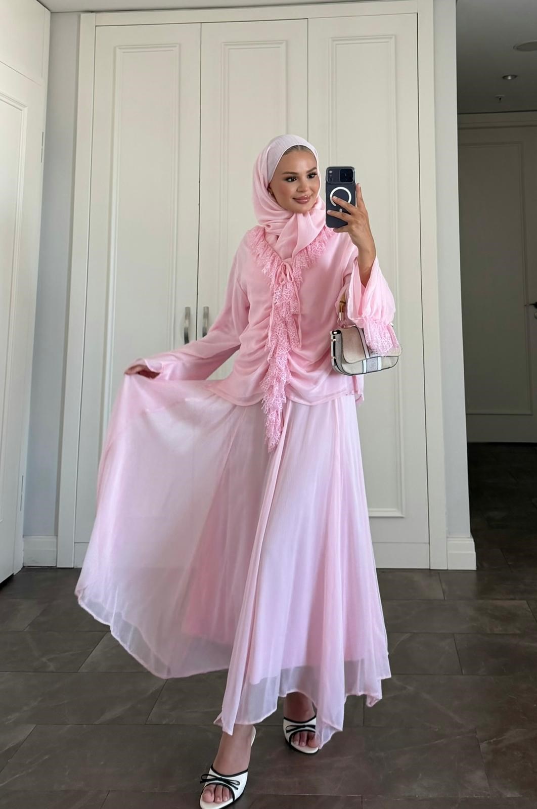 Meva Etekli Takım Pembe