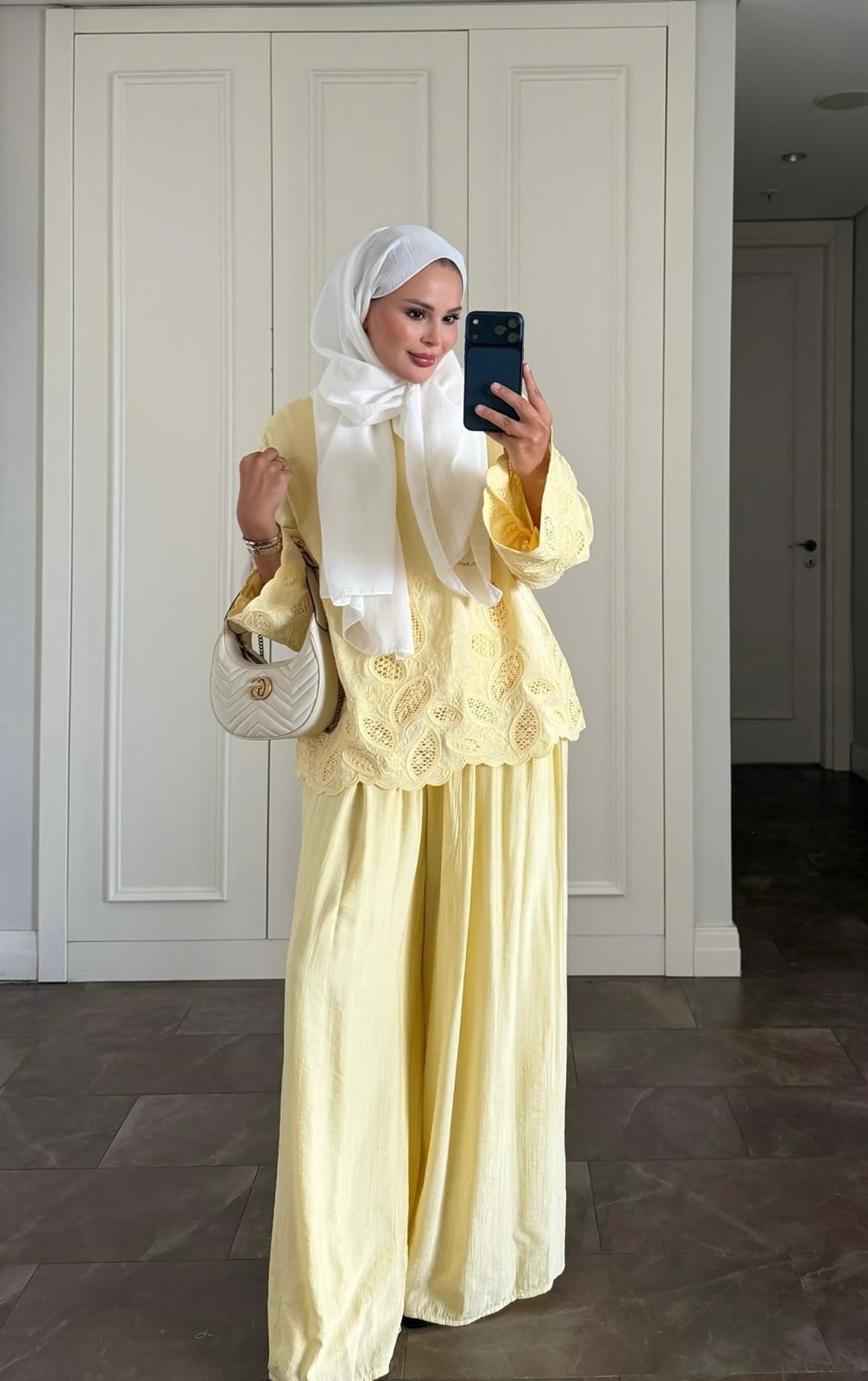 Dolly Pantolonlu Takım Sarı